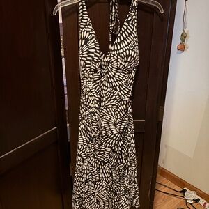 Ruby Rox Black & White Halter Maxi Dress